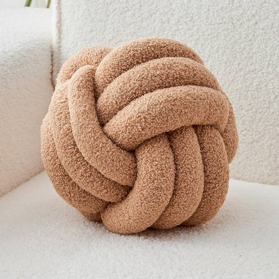 Decorative Throw Knot Pillow Ball for Home Chair Sofa Couch Bed Aesthetic Round Decor Pillows Lam... | Amazon (US)