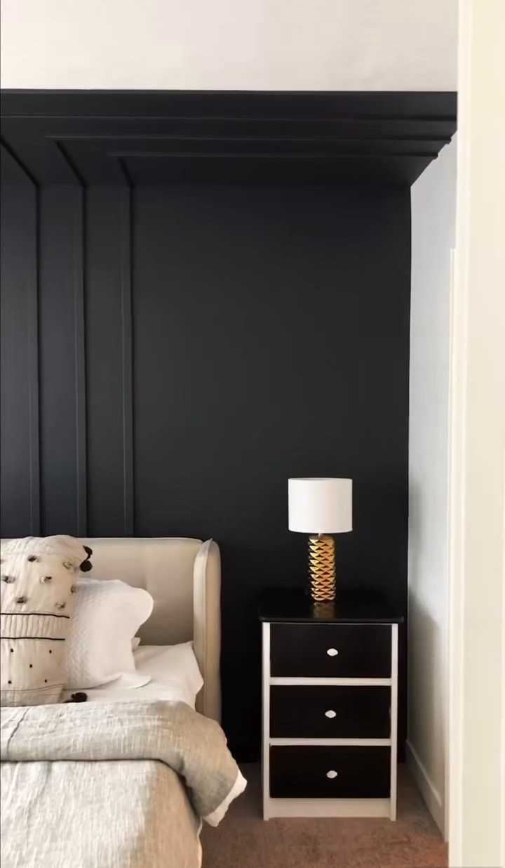 Easy Accent Wall idea extended to the ceiling! Linking all the materials used for the project below #LTKDIY

#LTKhome #LTKstyletip