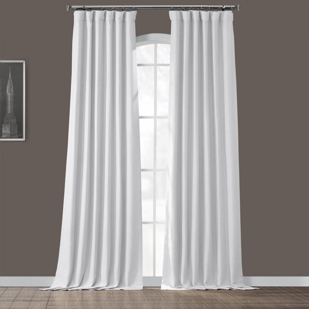 Chalk Off White Bellino Blackout Curtain - 50 in. W x 96 in. L | The Home Depot