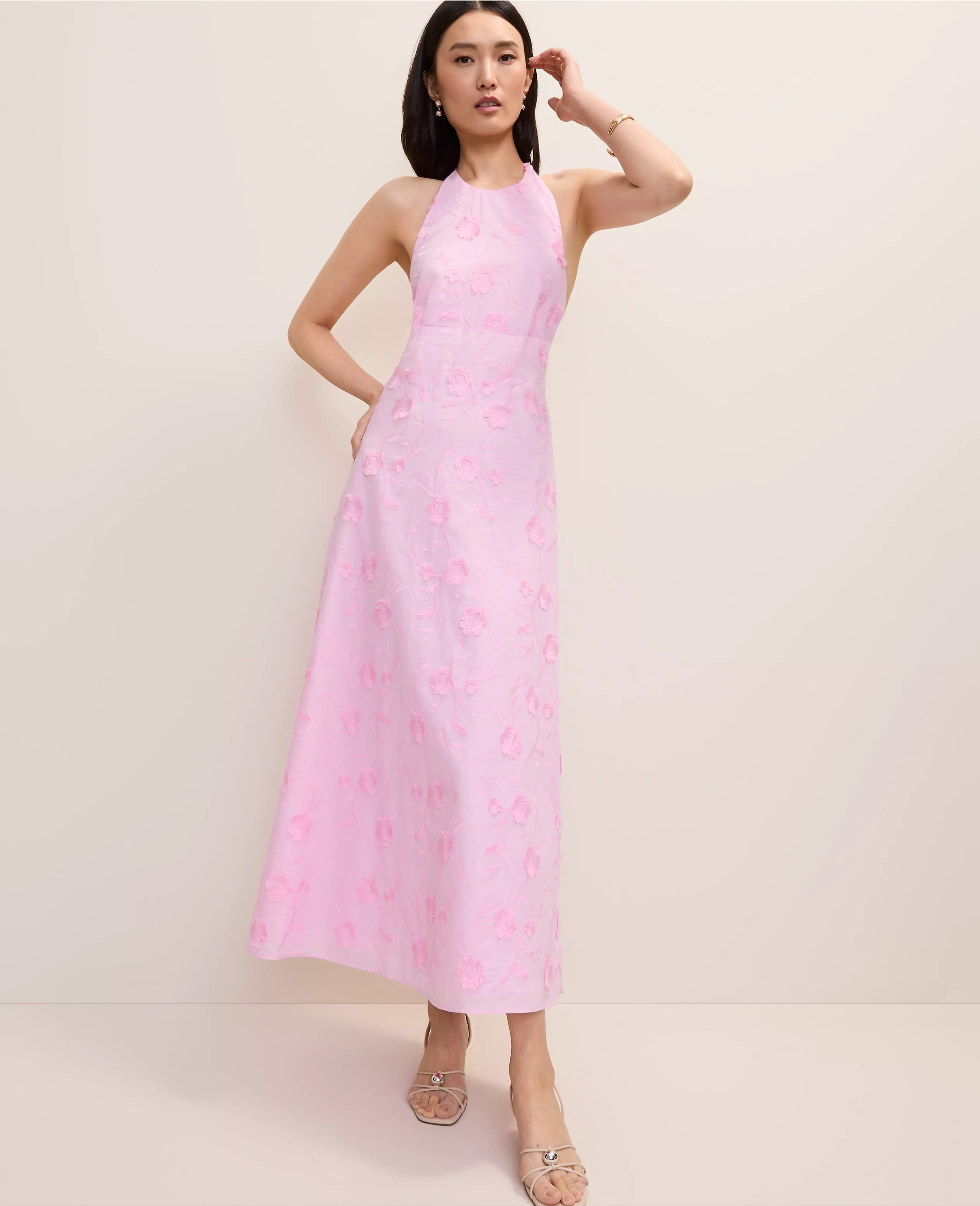 Halter Floral Maxi Dress | Ann Taylor