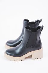 Tobias Lug Sole Chelsea Boot, Black Smooth| DV by Dolce Vita | North & Main Clothing Company