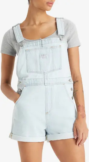 Cuffed Hem Denim Shortalls | Nordstrom Rack