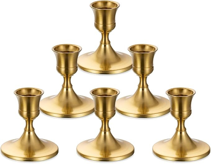 Sziqiqi Candlesticks Holder for Wedding Table Centerpiece - Gold Taper Candle Holders Candle Stic... | Amazon (US)
