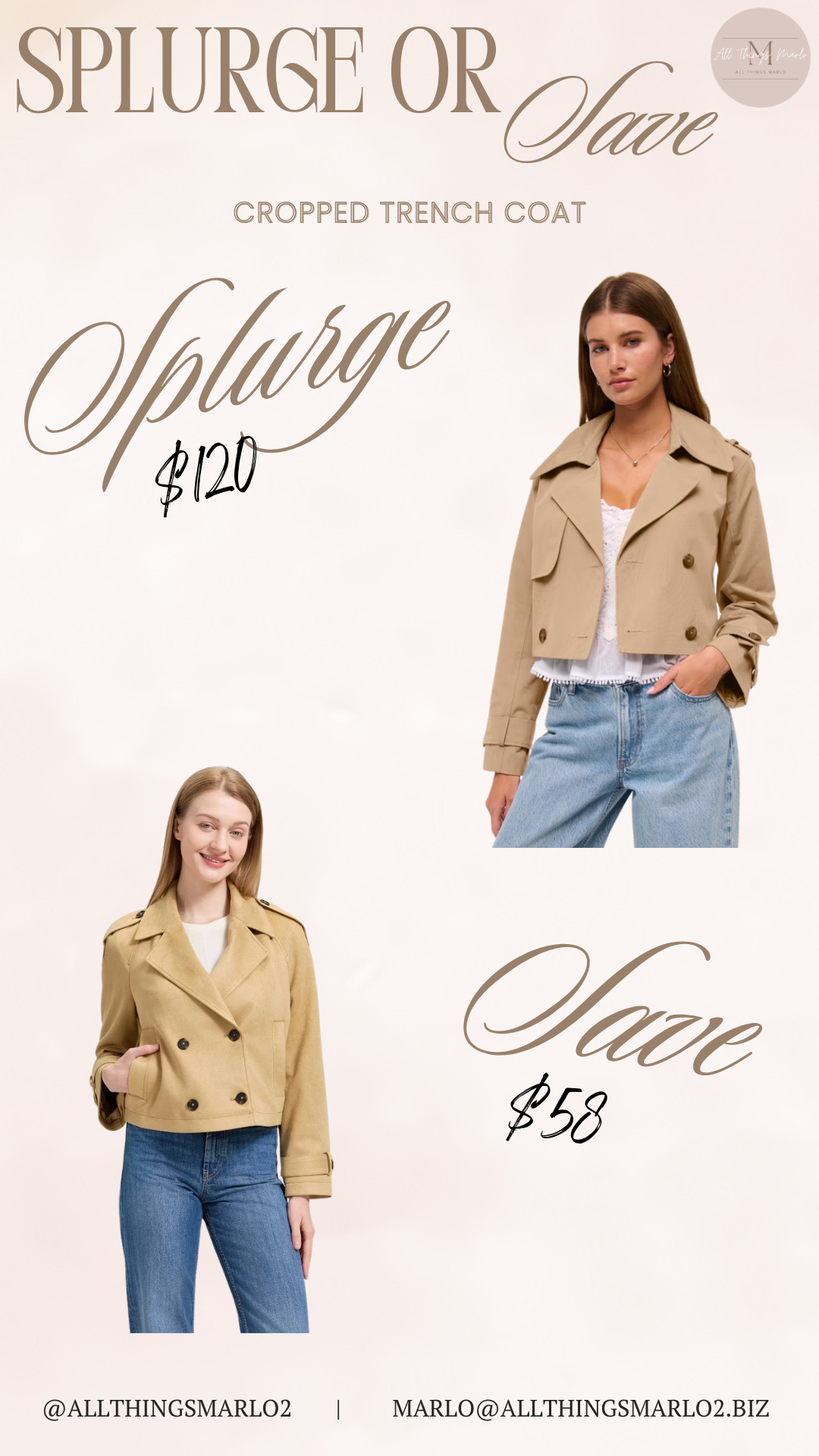 Cropped Trench Coat 

 #LTKSeasonal #LTKWorkwear #LTKTravel