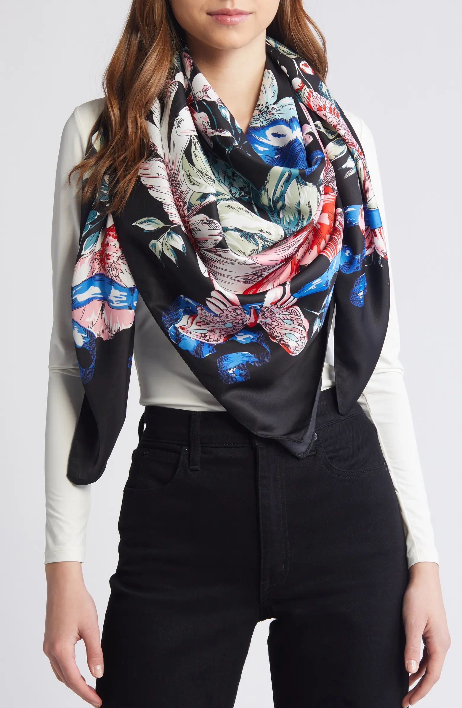 Tasha Butterfly Floral Print Scarf | Nordstrom | Nordstrom