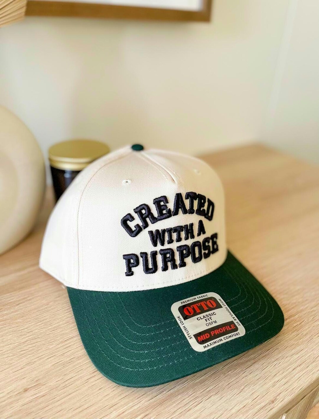Embroidered Puff Created With a Purpose Trucker Hat || Christian Hat || Faith Apparel || Embroide... | Etsy (US)