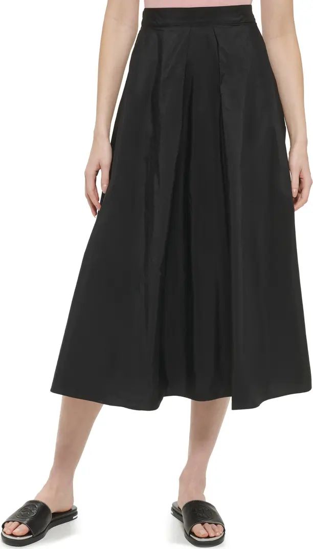 Taffeta A-Line Midi Skirt | Nordstrom