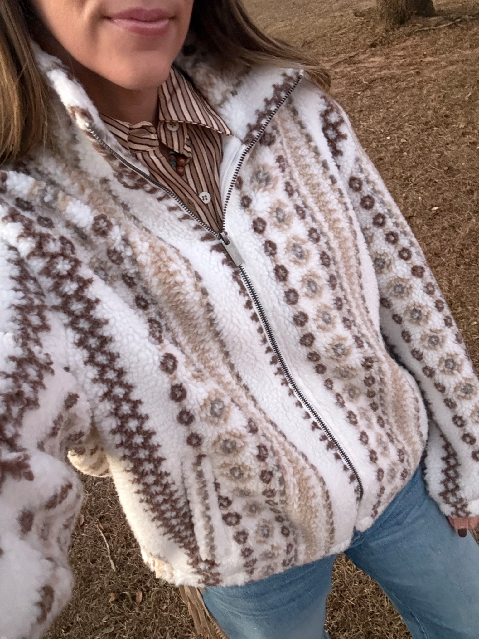 The target Sherpa jacket that looks more $$$ than it is. Similar to an Isabel marant jacket I had on my wishlist. Wearing size small. 

#LTKFindsUnder50 #LTKFindsUnder100