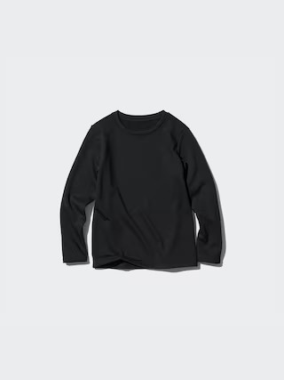 Kid's HEATTECH Ultra Warm T-Shirt with Moisture-Wicking Black 9-10Y UNIQLO US | UNIQLO (US)