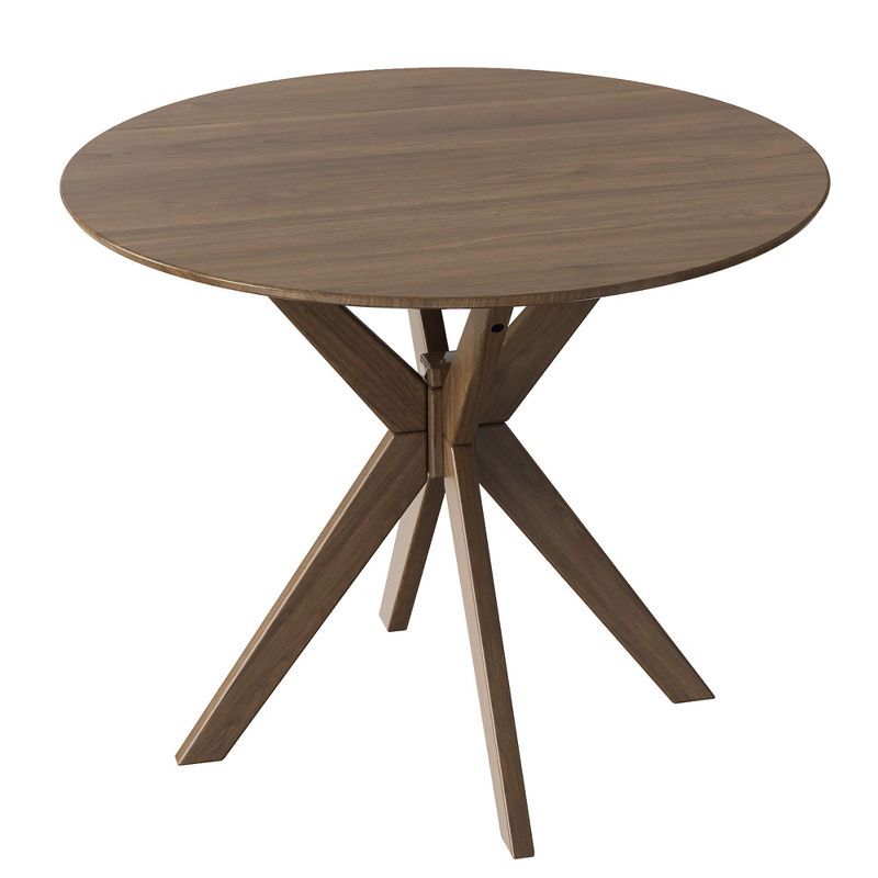 Costway Modern Round Wood Dining Table 35'' W/ Solid Wood Legs& Base for Home, Office | Target