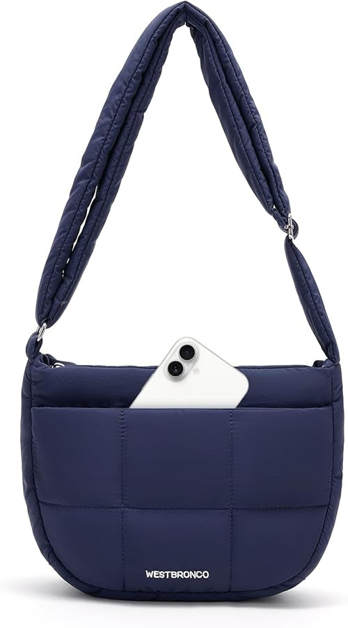 WESTBRONCO Puffer Crossbody Bags for Women Nylon Shoulder Bag Womens Quilted Crossbody Purse for ... | Amazon (US)