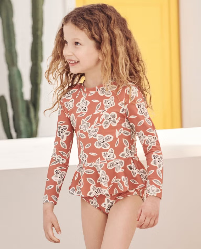 Skirted Rashguard Top & Bikini Bottom Set | Hanna Andersson