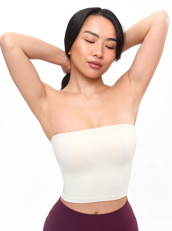 Butter Bandeau Crop - Bone | Buffbunny