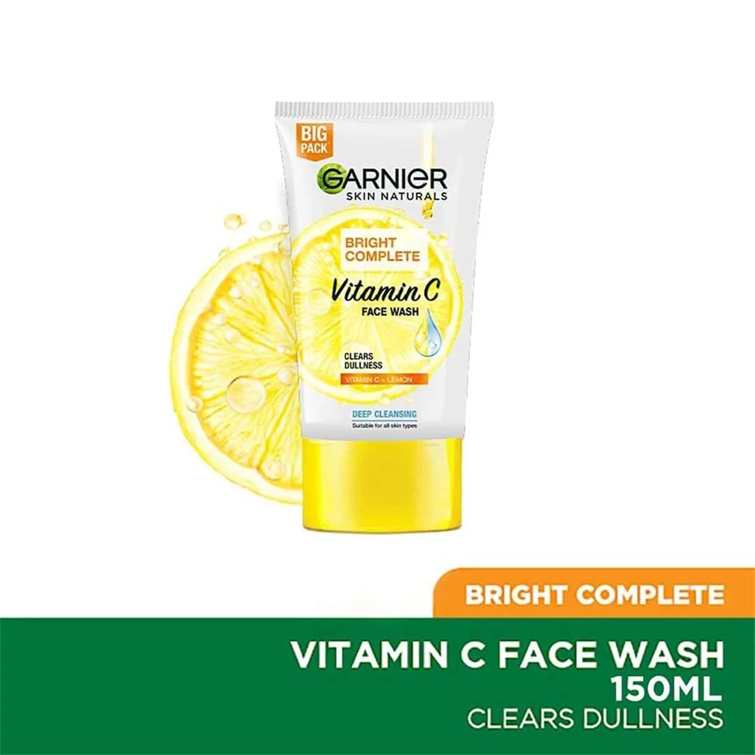 Garnier Skin Naturals Bright Complete Vitamin C Face Wash,Daily Cleanser - 150ml | eBay US