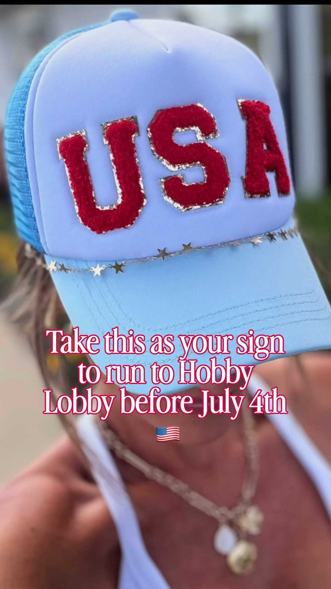 FYI, Hobby Lobby has some cute hats for the 4th 🇺🇸 Can’t link so head to your local store, but rest of look linked below.

#LTKSeasonal #LTKOver40