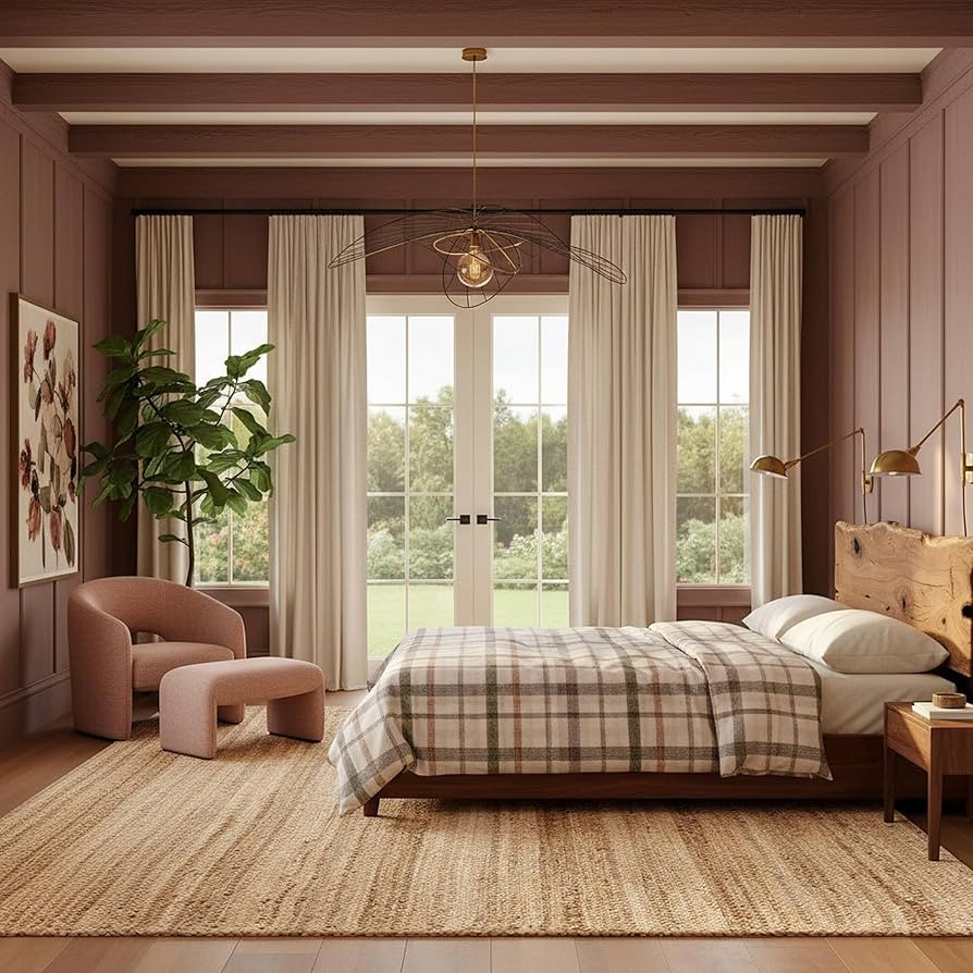 nuLOOM 6x9 Rigo Jute Hand Woven Area Rug, Natural, Solid Farmhouse Design, Natural Fiber, For Bed... | Amazon (US)