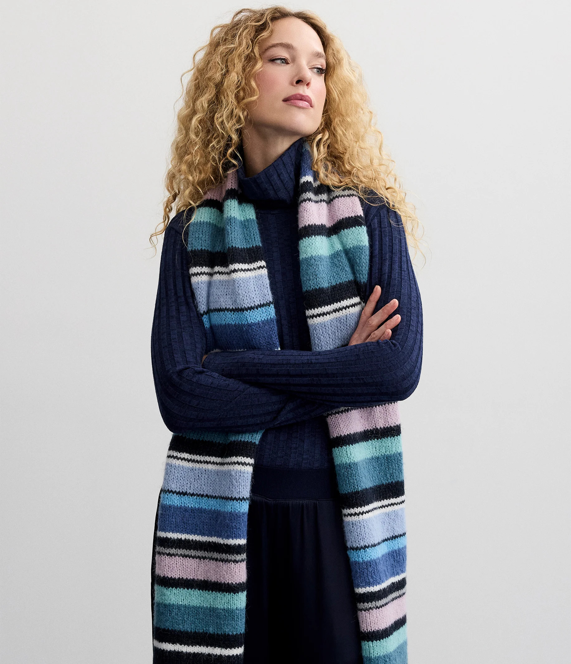 Variant options: Striped Knit Scarf | MichaelStars.com