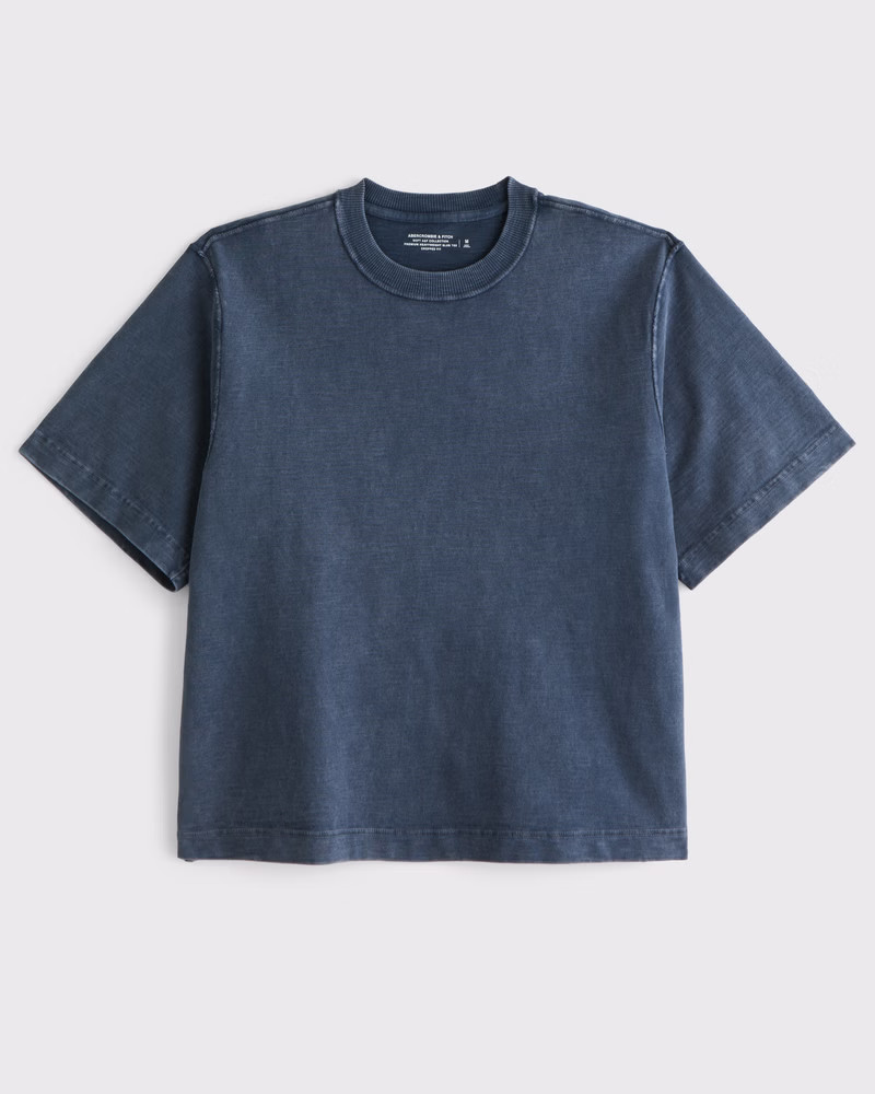 Premium Heavyweight Cropped Tee | Abercrombie & Fitch (US)