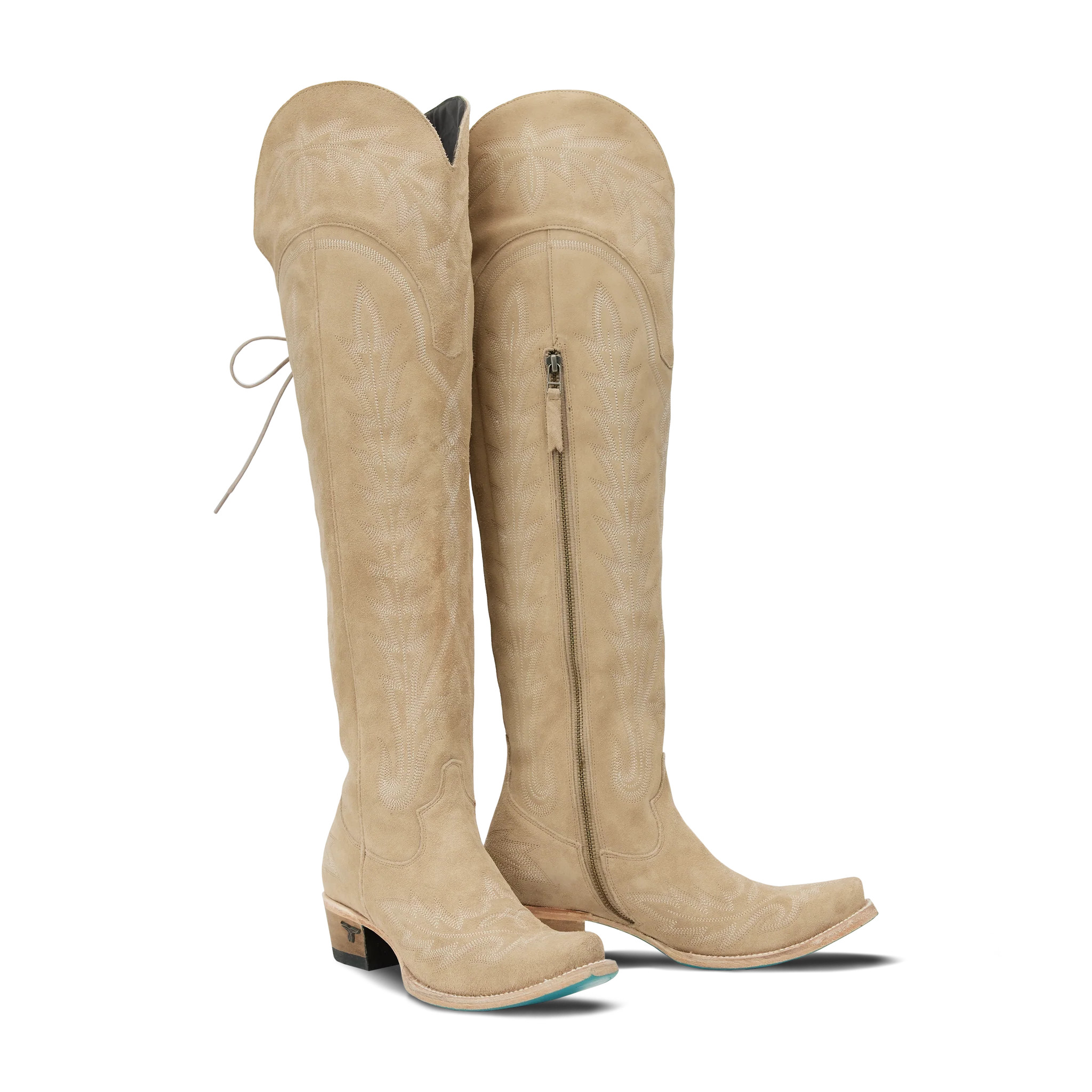 Lexington OTK Corset - Latte Suede | Lane Boots