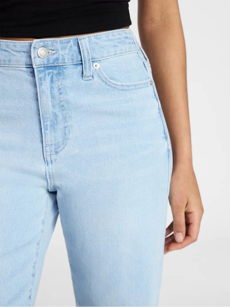 No Boundaries High Rise Baggy Wide Leg Jeans, 32" Inseam, Women's and Women's Plus Sizes XXS-4X | Walmart (US)