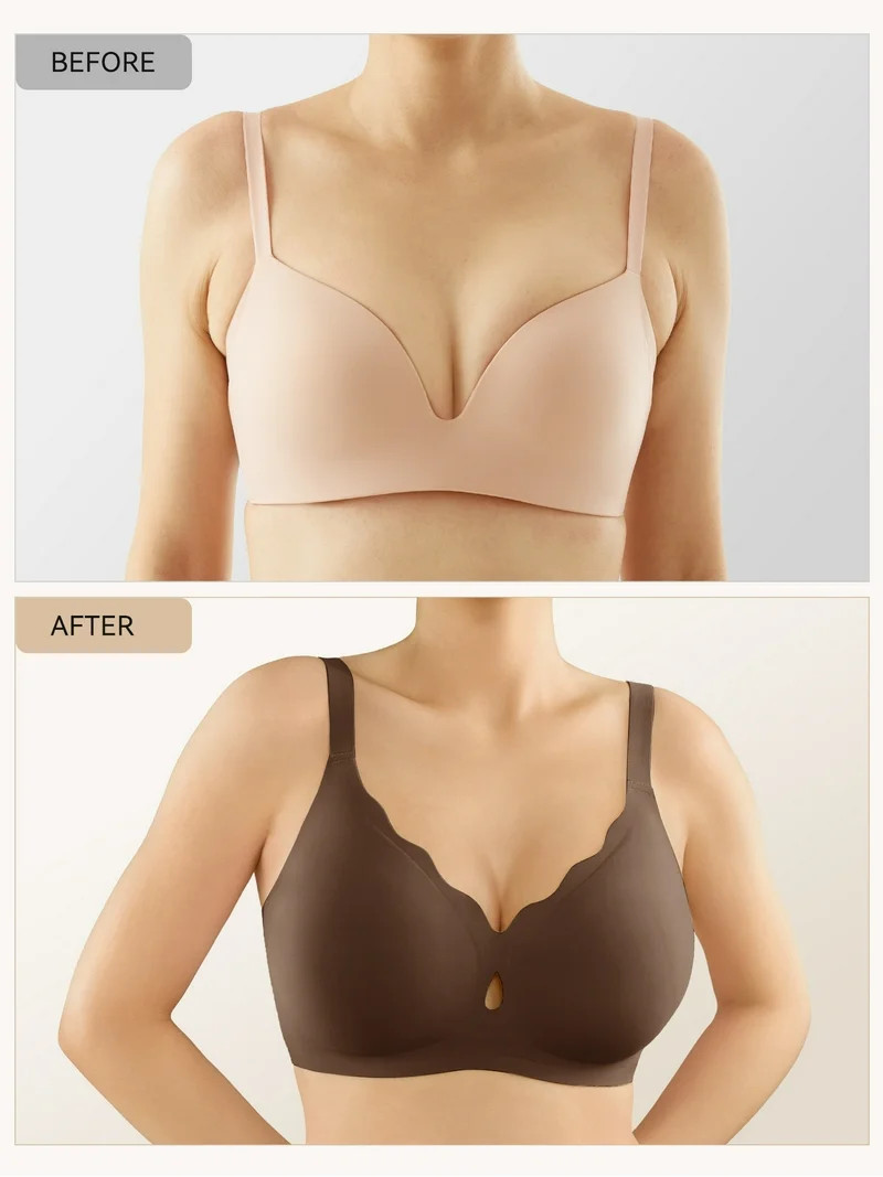 LUCKMEEY Seamless Bras for Women Wireless Full Coverage Bralettes Comfortable Wirefree Bra S-3XL | Walmart (US)