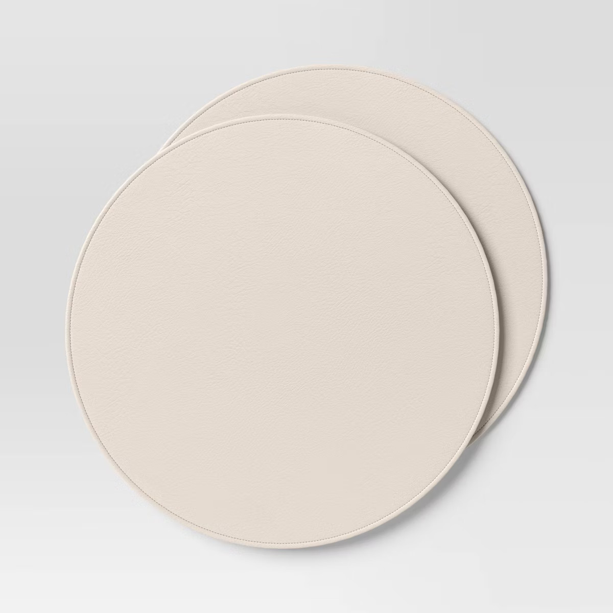 2pk Faux Leather Charger Khaki - Threshold™ | Target