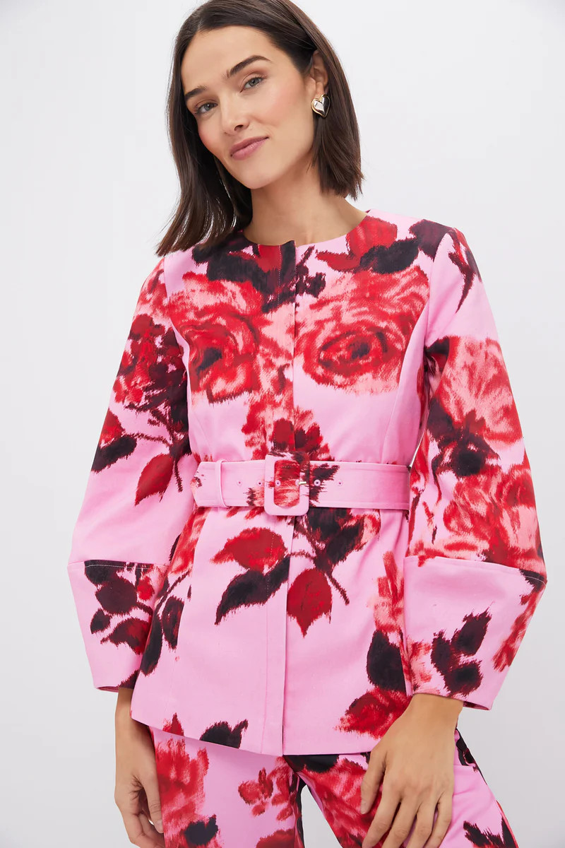Cerise Blossom Long Sleeve Rhoda Tunic Top | Tuckernuck (US)