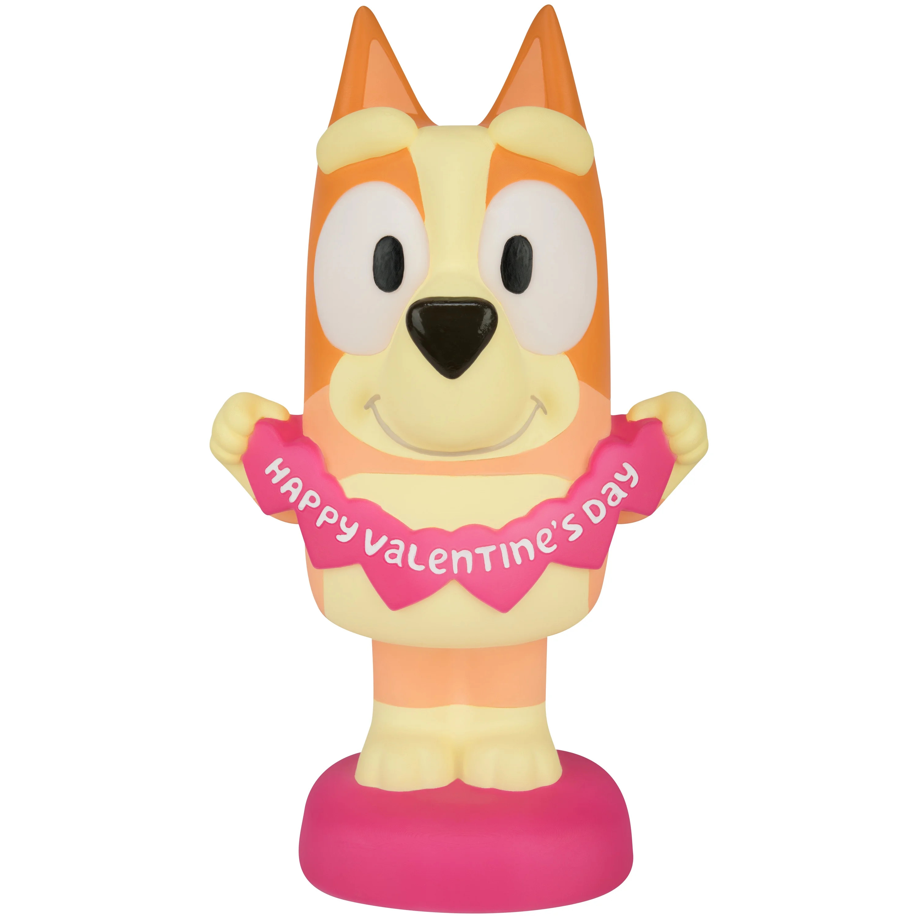 Valentines Day Lighted Blow Mold Outdoor Decor 14'' Bingo w/ Cut Out Hearts from Bluey | Walmart (US)