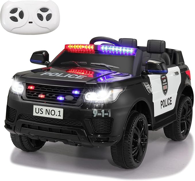TOBBI Police Car Ride on 12V Electric Car for Kids Battery Powered Ride-on Toys Cop Cars with Rem... | Amazon (US)