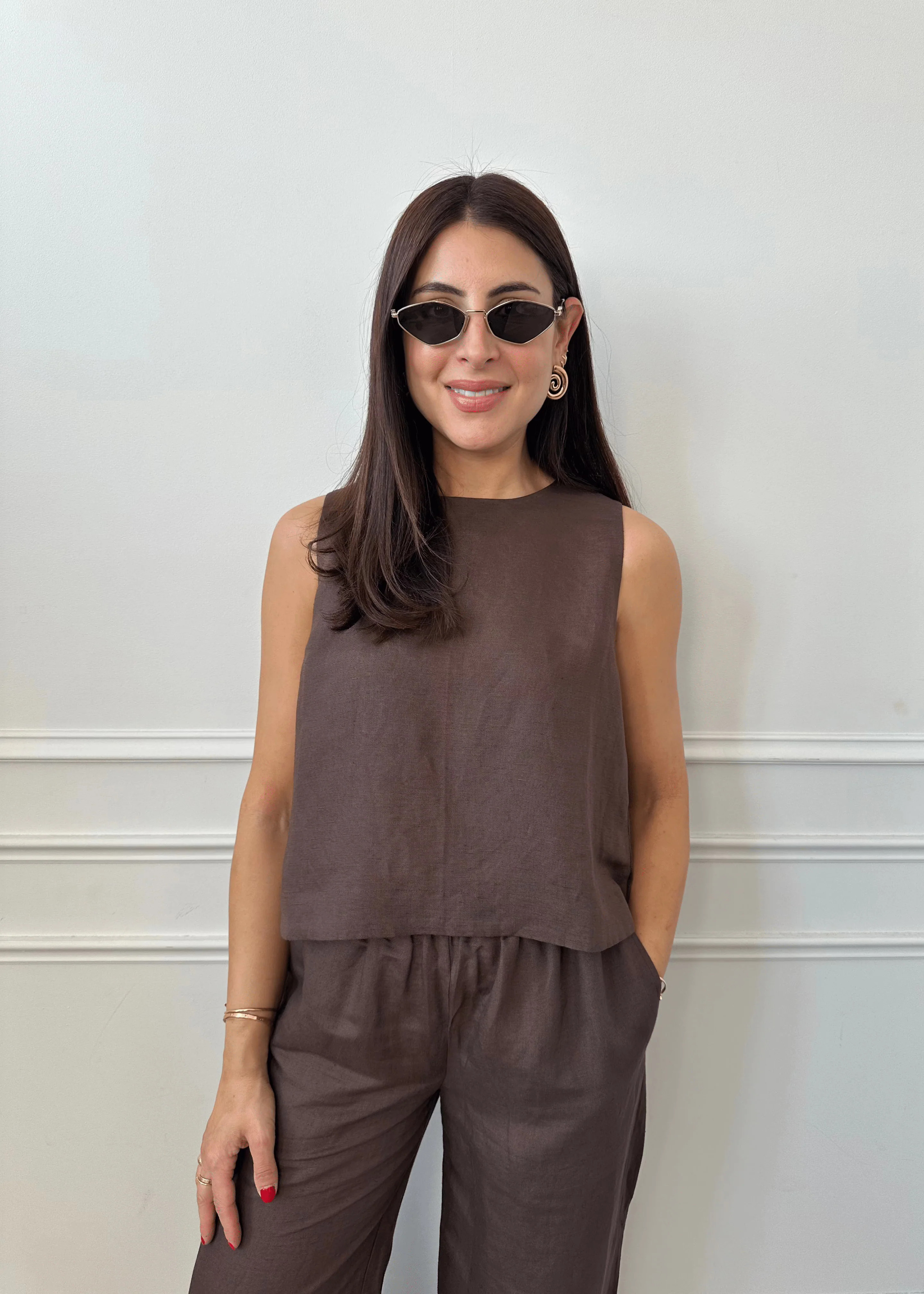 BOXY VEST - BROWN | WAT The Brand