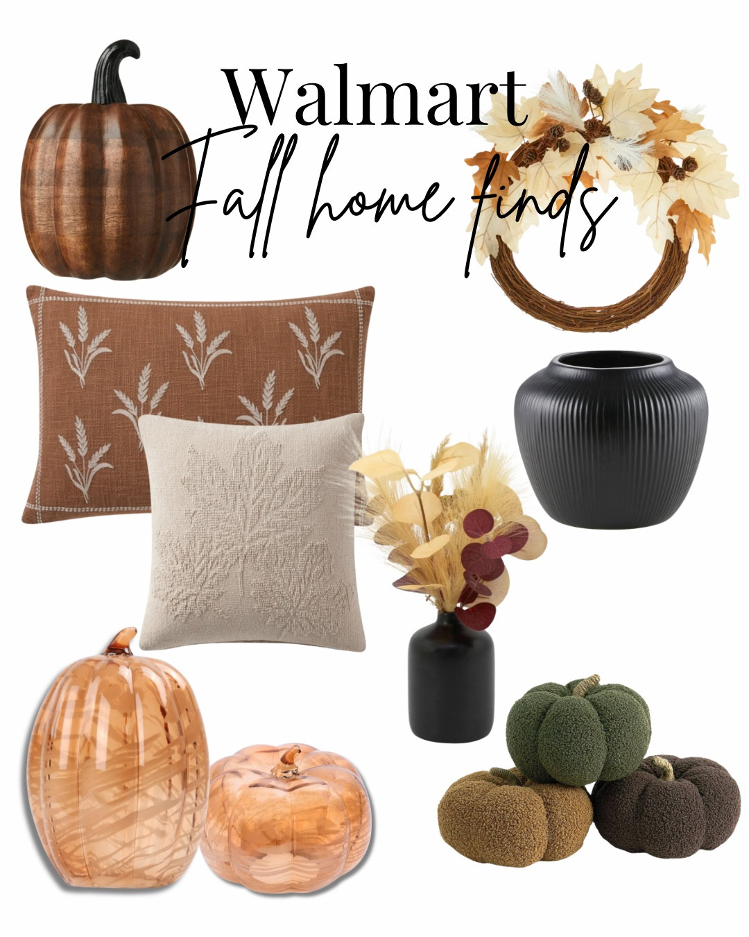 Fall decor on a budget from Walmart
Fall decor, fall decorations
Fall home finds




#LTKSeasonal #LTKHome #LTKFallSale