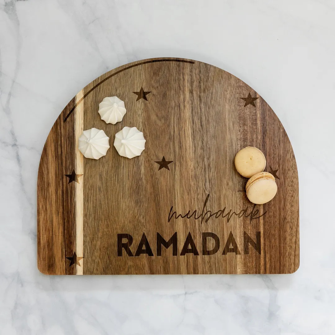 Ramadan & Eid Double Sided Wooden Arch Platter | Etsy (US)