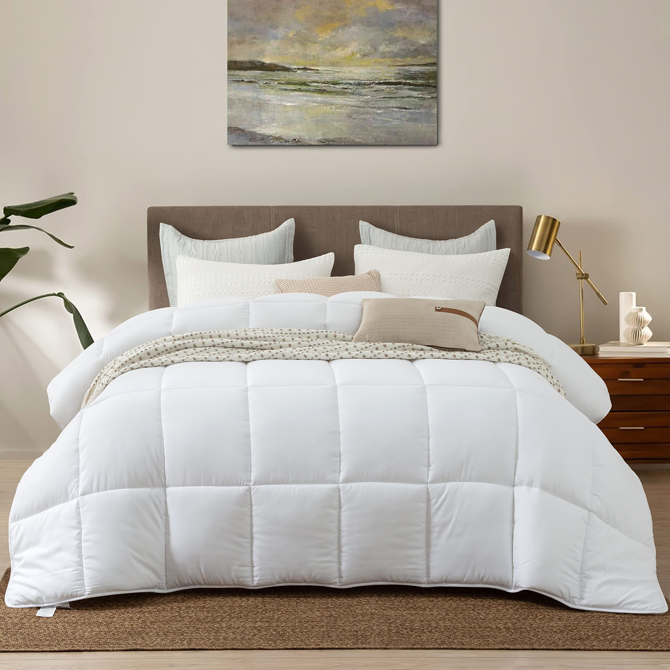 Dorrin Nessin Down Alternative Comforter King Size All Season Duvet Insert, Ultra Soft Double Bru... | Amazon (US)