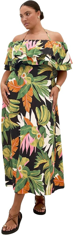 City Chic Plus Size Dress - Paradiso Print Maxi | Amazon (US)