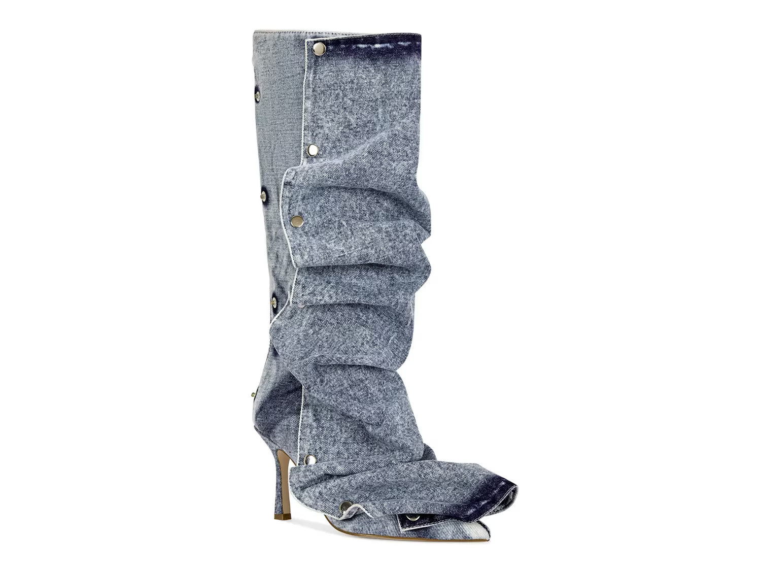 Azalea Wang Imogine Boot | Women's | Blue Denim | Size 6.5 | Boots | Slouch | Stiletto | DSW