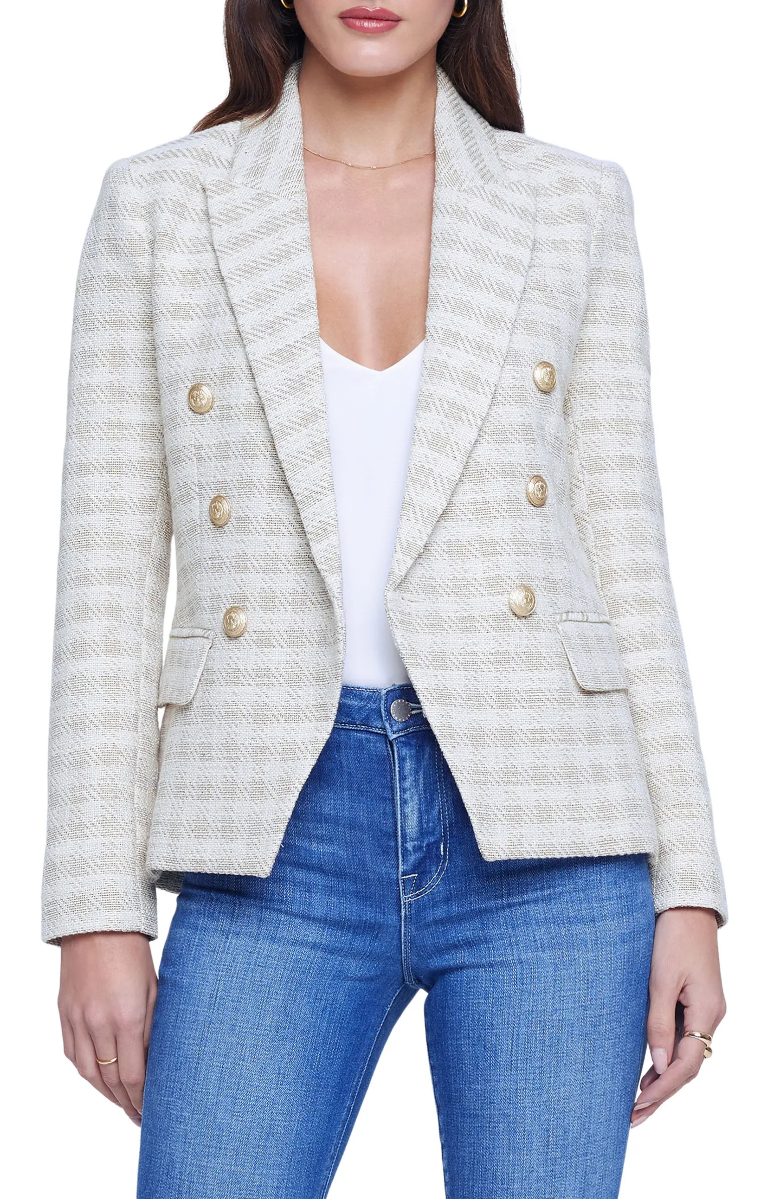 L'AGENCE Kenzie Double Breasted Blazer | Nordstrom | Nordstrom