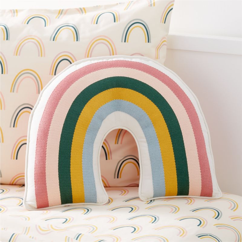 Modern Rainbow Kids Throw Pillow + Reviews | Crate & Kids | Crate & Barrel