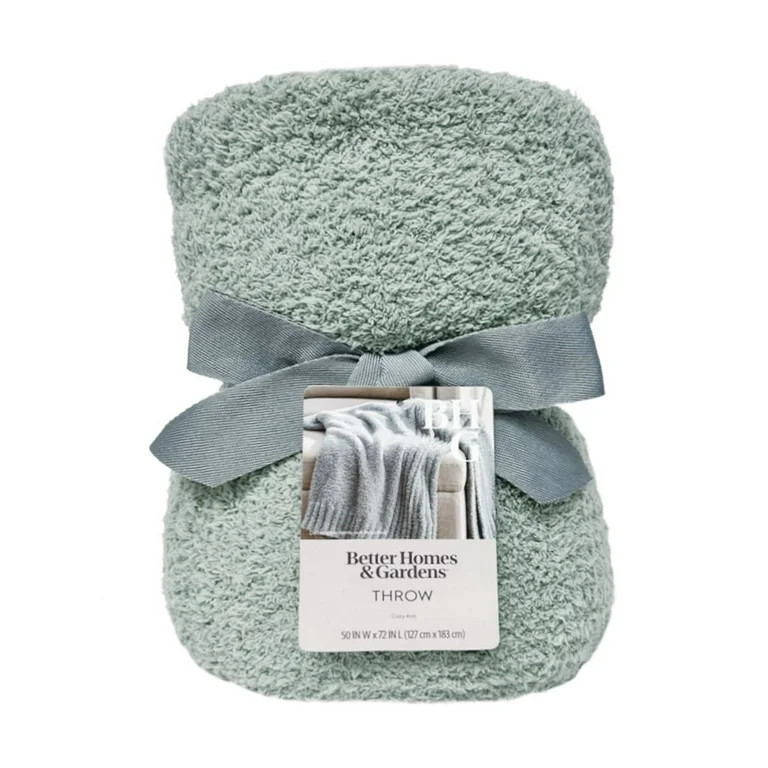 Better Homes & Gardens Soft Green 50X72" Cozy Knit Throw | Walmart (US)