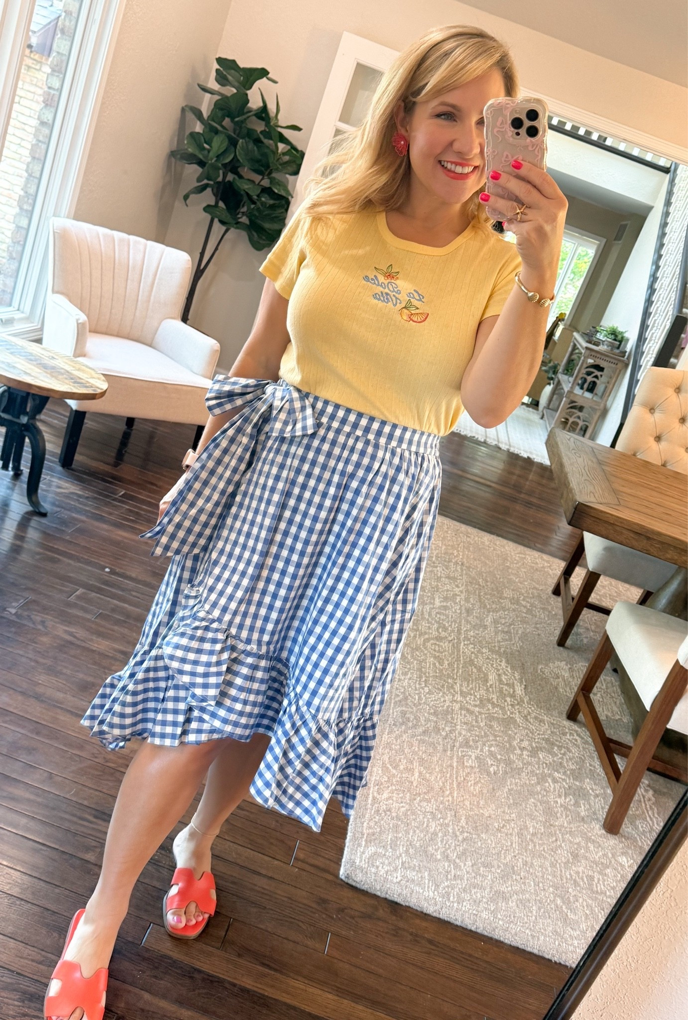 Cutest gingham wrap skirt on major sale! Wearing a petite medium.

#LTKootd #LTKmomlife #LTKSaleAlert