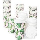Insulated Coffee Cups with Lids, Tropical Design (16 oz, 48 Pack) | Amazon (US)