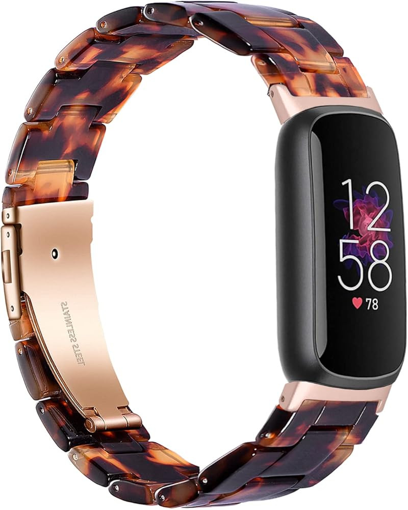 Wongeto Compatible with Fitbit Luxe/Luxe SE Bands for Women Girls, Resin Wristband Strap with Sta... | Amazon (US)