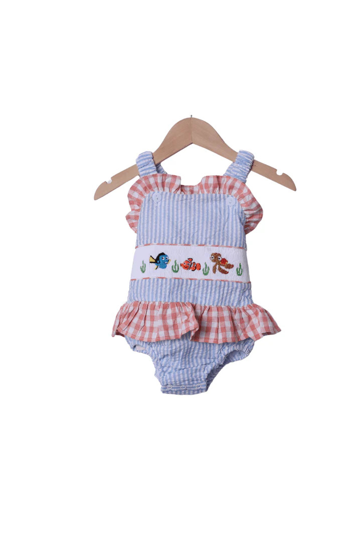 Smocked Sea Friends Swimsuit | The Smocked Flamingo