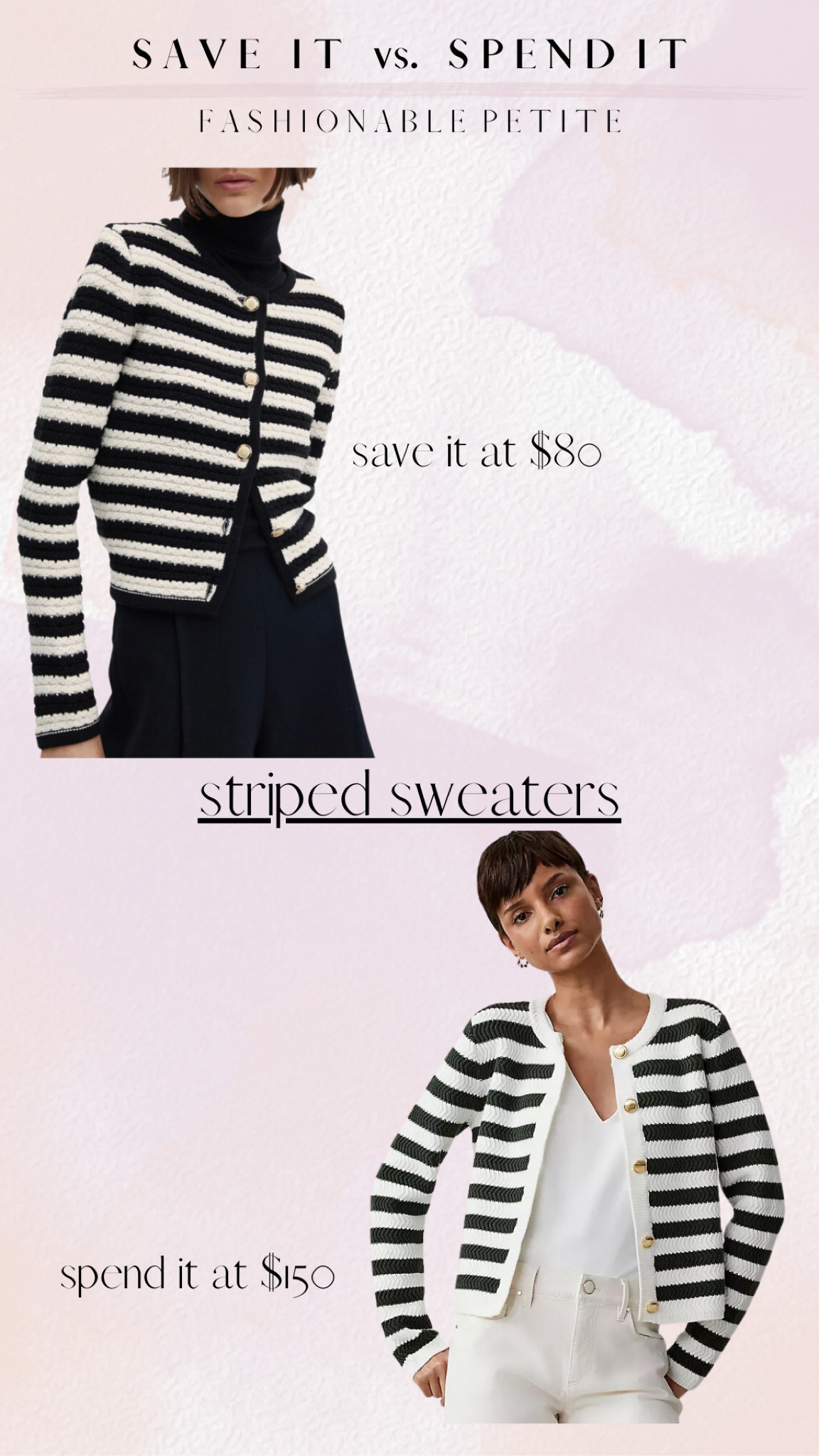 Striped sweaters for fall and winter. I love the gold buttons on these sweaters. 
Striped sweater. Fall sweater. Sweaters. Fall outfit. Fall outfits. 

#LTKWorkwear