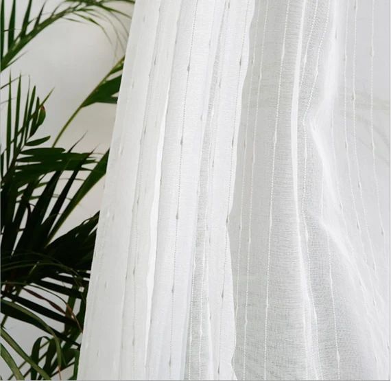 Two White Raindrop Sheer Curtains Custom Made to Order up to | Etsy Canada | Etsy (CAD)