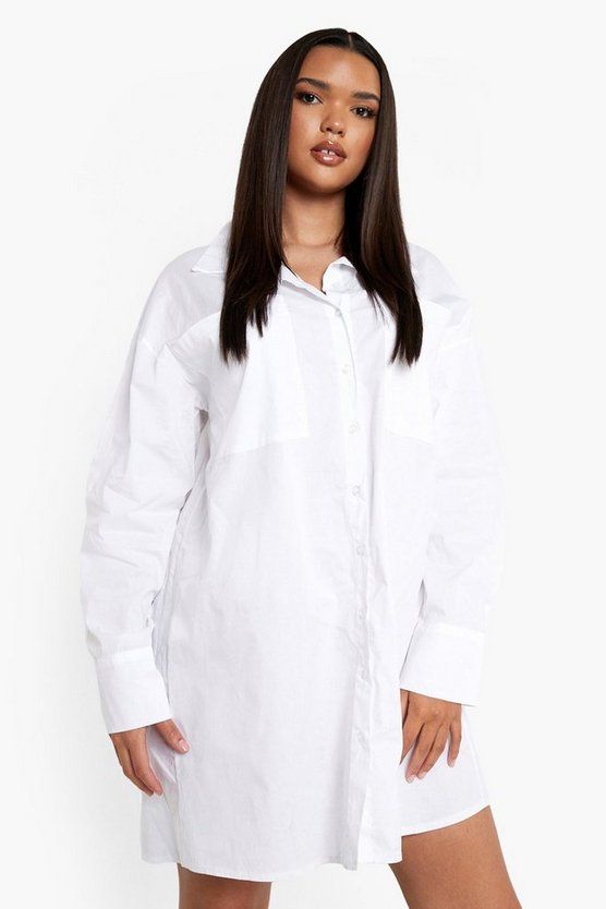 Plus Oversized Pocket Shirt Dress | Boohoo.com (US & CA)