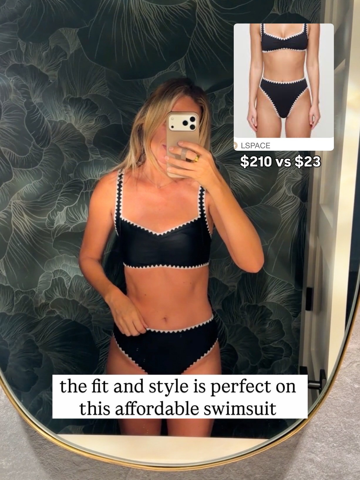 The fit and style is perfect on this affordable swimsuit 

 