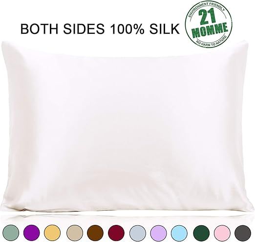 Ravmix Silk Pillowcase for Hair and Skin Both Sides 21 Momme 600 Thread Count Hypoallergenic Mulb... | Amazon (US)