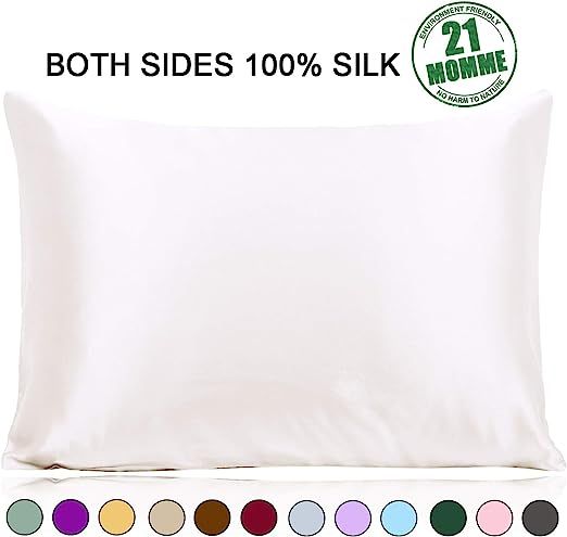 Ravmix Silk Pillowcase for Hair and Skin Both Sides 21 Momme 600 Thread Count Hypoallergenic Mulb... | Amazon (US)