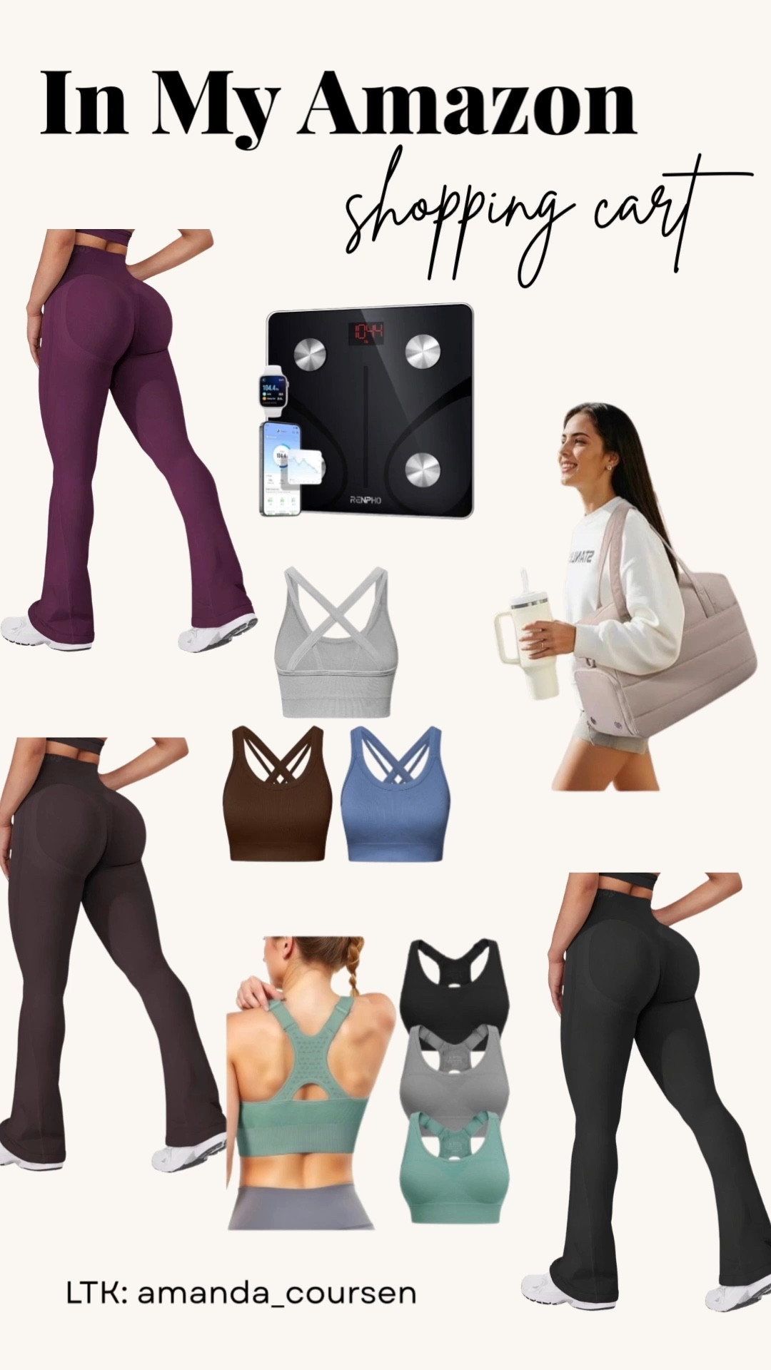 What’s in my Amazon shopping cart right now is all about staying consistent with workouts and keeping things simple. I’m stocking up on comfortable workout leggings, supportive sports bras and workout bras, plus a gym bag and duffel bag that work for everyday errands or weekend plans. I also added a smart body scale to help track progress beyond just the number on the scale — an easy way to stay motivated and accountable at home. These are affordable, functional fitness finds that make healthy routines feel more doable. Everything is linked and ready to ship straight from Amazon.

Shop all my Amazon fitness favorites through the link in my bio.

#AmazonFinds #AmazonWorkout #WorkoutEssentials #WorkoutLeggings #SportsBras #GymBag #DuffelBag #SmartScale #BodyCompositionScale #FitnessTracking #HomeWorkout #GymStyle #ActivewearFinds #FitnessMustHaves #AffordableActivewear #AmazonFavorites #LTKFinds #LTKFitness #WomenWhoWorkout