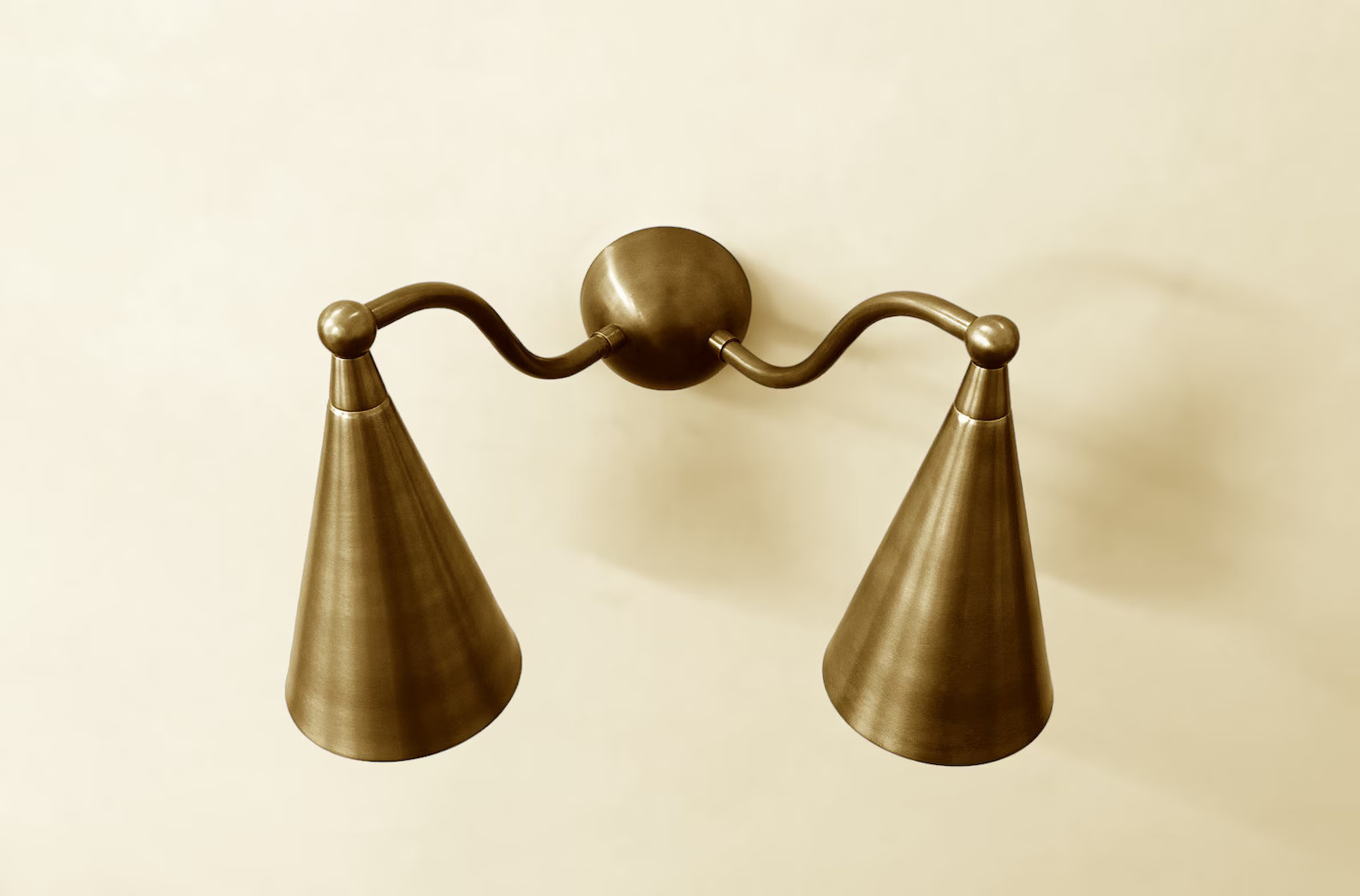 Modern Artisan Handcrafted Raw Brass Double Wall Sconces for Ambient Hallway and Living Space Ill... | Etsy (US)